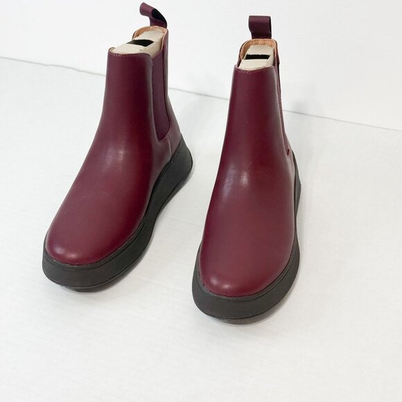 FitFlop NWB Sz 8 F-Mode Plummy Leather Flatform Chelsea Bootie - Picture 11 of 11